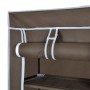 Fabric shoe rack with brown cover 57x29x162 cm by vidaXL, Shoe racks and shoe organizers - Ref: Foro24-240492, Price: 32,14 €...