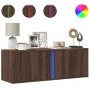 Mueble de TV de pared con luces LED marrón roble 100x31x35 cm von , TV-Möbel - Ref: Foro24-852270, Preis: 58,76 €, Rabatt: %