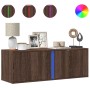 Mueble de TV de pared con luces LED marrón roble 100x31x35 cm von , TV-Möbel - Ref: Foro24-852270, Preis: 59,53 €, Rabatt: %
