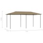Cenador gris taupe 3x6x2,6 m 160 g/m² de vidaXL, Carpas y cenadores - Ref: Foro24-313621, Precio: 199,71 €, Descuento: %