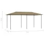 Taupe gray gazebo 3x6x2.6 m 160 g/m² by vidaXL, Tents and gazebos - Ref: Foro24-313621, Price: 196,72 €, Discount: %