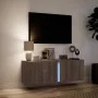 Mueble de TV de pared con luces LED marrón roble 100x31x35 cm von , TV-Möbel - Ref: Foro24-852270, Preis: 58,76 €, Rabatt: %