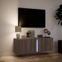 Mueble de TV de pared con luces LED marrón roble 100x31x35 cm von , TV-Möbel - Ref: Foro24-852270, Preis: 59,53 €, Rabatt: %