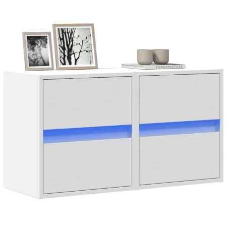 Muebles de TV de pared con luces LED 2 uds blanco 41x31x45 cm von , TV-Möbel - Ref: Foro24-852272, Preis: 98,01 €, Rabatt: %