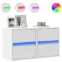 Muebles de TV de pared con luces LED 2 uds blanco 41x31x45 cm von , TV-Möbel - Ref: Foro24-852272, Preis: 98,01 €, Rabatt: %
