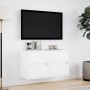 Muebles de TV de pared con luces LED 2 uds blanco 41x31x45 cm de , Muebles TV - Ref: Foro24-852272, Precio: 103,14 €, Descuen...