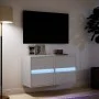 Muebles de TV de pared con luces LED 2 uds blanco 41x31x45 cm von , TV-Möbel - Ref: Foro24-852272, Preis: 98,01 €, Rabatt: %