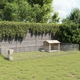Recinto corral animales 24 paneles hierro galvanizado 54x60 cm by , Cages and habitats for small animals - Ref: Foro24-332134...