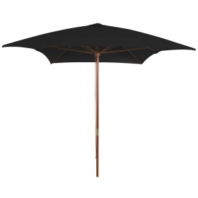 Sonnenschirm mit schwarzer Holzstange 200x300 cm von vidaXL, Sonnenschirme - Ref: Foro24-313760, Preis: 61,71 €, Rabatt: %