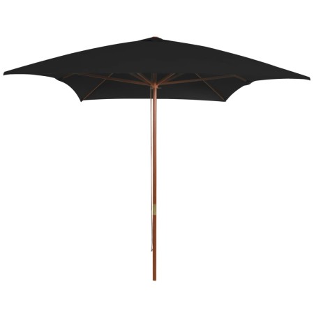 Sonnenschirm mit schwarzer Holzstange 200x300 cm von vidaXL, Sonnenschirme - Ref: Foro24-313760, Preis: 61,71 €, Rabatt: %