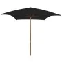 Garden umbrella with black wooden pole 200x300 cm by vidaXL, Umbrellas - Ref: Foro24-313760, Price: 61,71 €, Discount: %