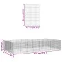 Recinto corral animales 24 paneles hierro galvanizado 54x80 cm by , Cages and habitats for small animals - Ref: Foro24-332134...