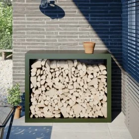 Leñero de acero negro 100x40x80 cm by , Firewood bags and holders - Ref: Foro24-850978, Price: 123,67 €, Discount: %