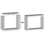 Schwarzer Stahlholzständer 100x40x80 cm von , Brennholztaschen und -halter - Ref: Foro24-850978, Preis: 123,67 €, Rabatt: %