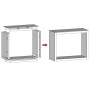 Schwarzer Stahlholzständer 100x40x80 cm von , Brennholztaschen und -halter - Ref: Foro24-850978, Preis: 102,17 €, Rabatt: %