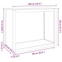 Schwarzer Stahlholzständer 100x40x80 cm von , Brennholztaschen und -halter - Ref: Foro24-850978, Preis: 102,17 €, Rabatt: %