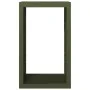 Leñero de acero verde 60x40x100 cm de , Bolsas y soportes de leña - Ref: Foro24-850992, Precio: 116,98 €, Descuento: %