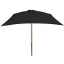 Garden umbrella with black wooden pole 200x300 cm by vidaXL, Umbrellas - Ref: Foro24-313760, Price: 61,71 €, Discount: %