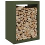 Leñero de acero verde 60x40x80 cm by , Firewood bags and holders - Ref: Foro24-850999, Price: 103,29 €, Discount: %