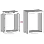 Grüner Stahlholzstapel 60x40x80 cm von , Brennholztaschen und -halter - Ref: Foro24-850999, Preis: 101,64 €, Rabatt: %