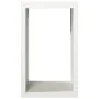 Leñero de acero blanco 60x40x100 cm by , Firewood bags and holders - Ref: Foro24-850990, Price: 105,06 €, Discount: %