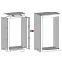 Leñero de acero blanco 60x40x100 cm by , Firewood bags and holders - Ref: Foro24-850990, Price: 105,06 €, Discount: %