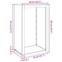Leñero de acero blanco 60x40x100 cm by , Firewood bags and holders - Ref: Foro24-850990, Price: 105,06 €, Discount: %