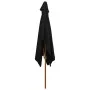 Sombrilla de jardín con palo de madera negra 200x300 cm de vidaXL, Sombrillas - Ref: Foro24-313760, Precio: 60,65 €, Descuent...