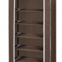 Fabric shoe rack with brown cover 57x29x162 cm by vidaXL, Shoe racks and shoe organizers - Ref: Foro24-240492, Price: 32,14 €...