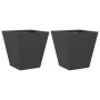 Pflanzkübel 2 Stück Schwarz Stahl 30x30x30 cm von , Töpfe und Pflanzgefäße - Ref: Foro24-851039, Preis: 40,96 €, Rabatt: %