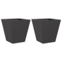 Pflanzkübel 2 Stück Schwarz Stahl 30x30x30 cm von , Töpfe und Pflanzgefäße - Ref: Foro24-851039, Preis: 41,58 €, Rabatt: %