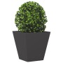 Pflanzkübel 2 Stück Schwarz Stahl 30x30x30 cm von , Töpfe und Pflanzgefäße - Ref: Foro24-851039, Preis: 41,58 €, Rabatt: %