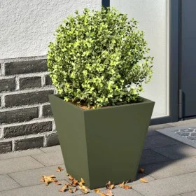 Pflanzkübel 2 Stück aus olivgrünem Stahl, 30x30x30 cm. von , Töpfe und Pflanzgefäße - Ref: Foro24-851045, Preis: 48,79 €, Rab...