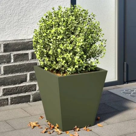 Jardineras 2 unidades acero verde oliva 30x30x30 cm de , Maceteros y jardineras - Ref: Foro24-851045, Precio: 42,42 €, Descue...