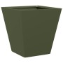 Pflanzkübel 2 Stück aus olivgrünem Stahl, 30x30x30 cm. von , Töpfe und Pflanzgefäße - Ref: Foro24-851045, Preis: 43,08 €, Rab...
