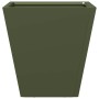 Jardineras 2 unidades acero verde oliva 30x30x30 cm by , Pots and planters - Ref: Foro24-851045, Price: 43,08 €, Discount: %