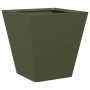 Jardineras 2 unidades acero verde oliva 30x30x30 cm by , Pots and planters - Ref: Foro24-851045, Price: 43,08 €, Discount: %