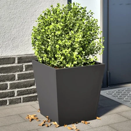Pflanzkübel 2 Stück aus schwarzem Stahl 40x40x40 cm von , Töpfe und Pflanzgefäße - Ref: Foro24-851053, Preis: 63,89 €, Rabatt: %