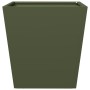 Jardinera de acero verde oliva 40x40x40 cm by , Pots and planters - Ref: Foro24-851058, Price: 38,62 €, Discount: %