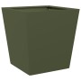 Jardinera de acero verde oliva 40x40x40 cm by , Pots and planters - Ref: Foro24-851058, Price: 38,62 €, Discount: %