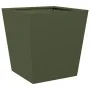 Pflanzgefäß aus olivgrünem Stahl, 40x40x40 cm. von , Töpfe und Pflanzgefäße - Ref: Foro24-851058, Preis: 43,48 €, Rabatt: %