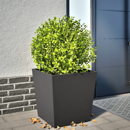 Schwarzer Stahl-Pflanzkübel 50x50x50 cm von , Töpfe und Pflanzgefäße - Ref: Foro24-851066, Preis: 59,40 €, Rabatt: %