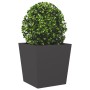 Schwarzer Stahl-Pflanzkübel 50x50x50 cm von , Töpfe und Pflanzgefäße - Ref: Foro24-851066, Preis: 59,40 €, Rabatt: %