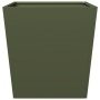 Pflanzgefäß aus olivgrünem Stahl, 50x50x50 cm. von , Töpfe und Pflanzgefäße - Ref: Foro24-851072, Preis: 52,49 €, Rabatt: %