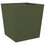 Pflanzgefäß aus olivgrünem Stahl, 50x50x50 cm. von , Töpfe und Pflanzgefäße - Ref: Foro24-851072, Preis: 52,49 €, Rabatt: %
