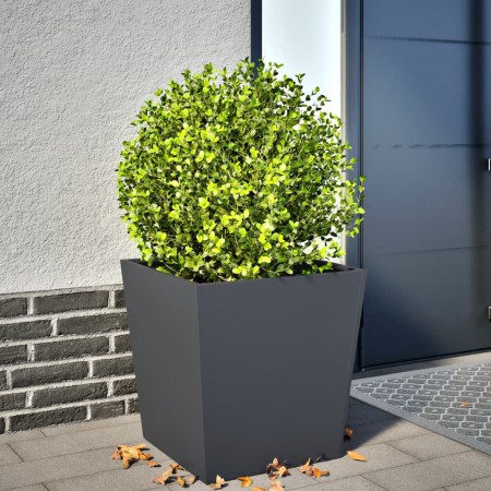 Jardinera de acero gris antracita 50x50x50 cm by , Pots and planters - Ref: Foro24-851070, Price: 55,95 €, Discount: %