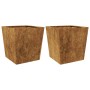 Jardineras 2 unidades acero oxidado 50x50x50 cm de , Maceteros y jardineras - Ref: Foro24-851079, Precio: 92,21 €, Descuento: %