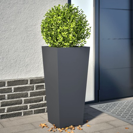 Sechseckige Pflanzgefäße, 2 Stück, Anthrazitstahl, 35x35x75 cm. von , Töpfe und Pflanzgefäße - Ref: Foro24-851085, Preis: 103...