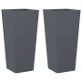 Jardineras hexagonales 2 uds acero antracita 35x35x75 cm by , Pots and planters - Ref: Foro24-851085, Price: 103,25 €, Discou...