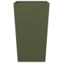 Pflanzgefäß aus olivgrünem Stahl, 45x45x75 cm. von , Töpfe und Pflanzgefäße - Ref: Foro24-851100, Preis: 77,79 €, Rabatt: %